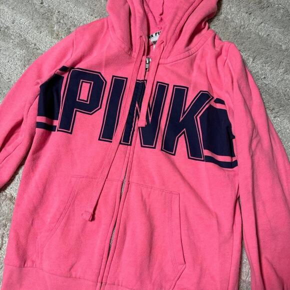 Y2K PINK Zip Up Hoodie - Picture 2 of 4